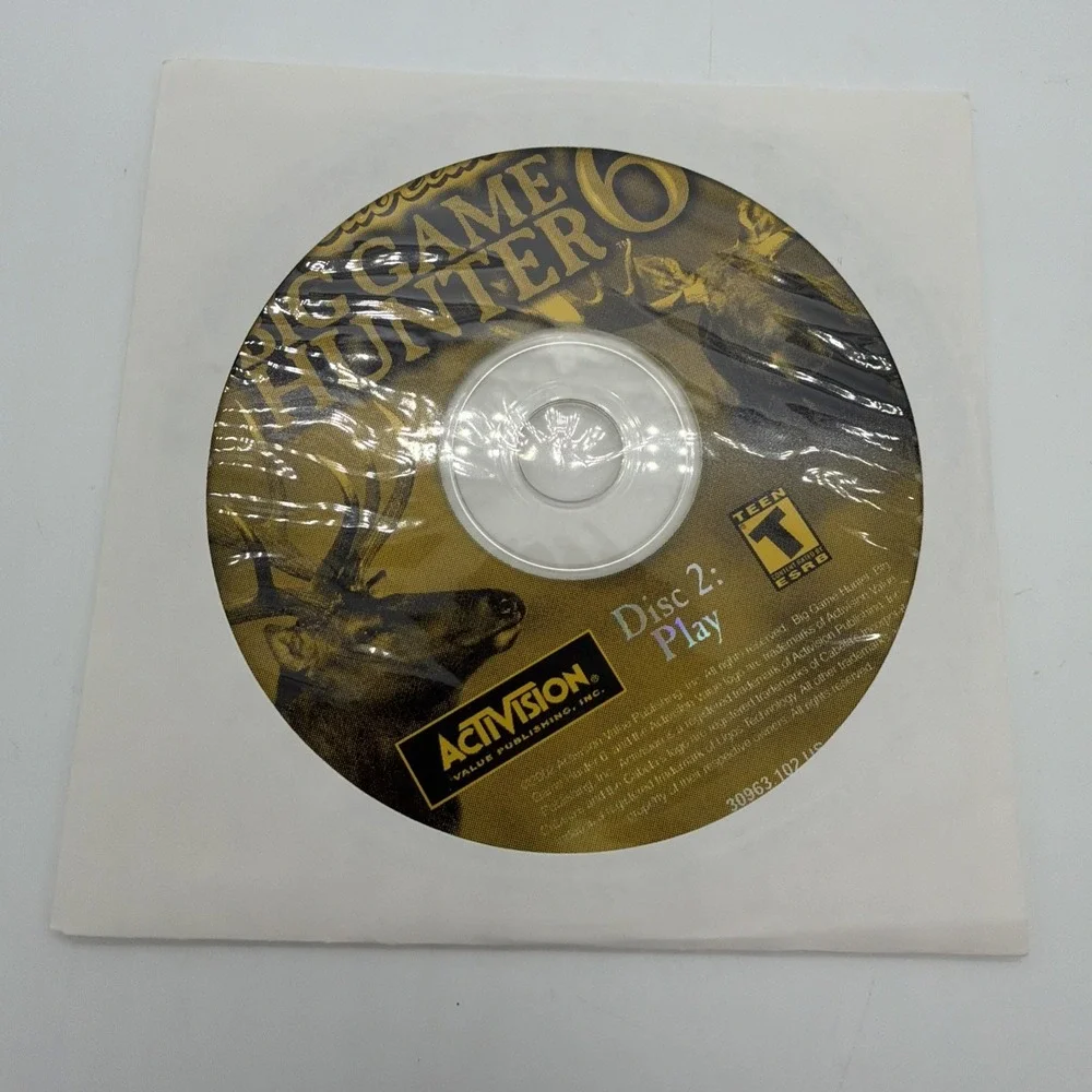 Cabela's Big Game Hunter 6,‎ 2002 Activision 1 Disc Set Disk 2 Only